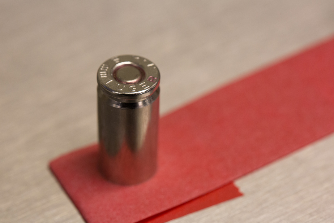 Firearm identification, including bullet shown here, is part of forensic investigation