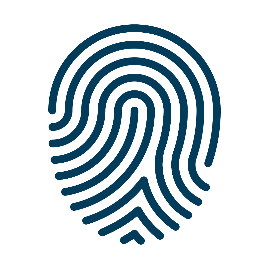 Graphic of a fingerprint.
